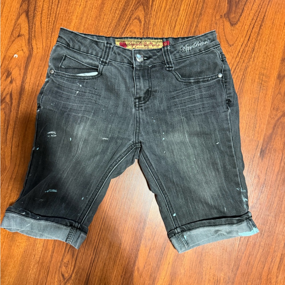 Apple Bottoms Charcoal Denim Shorts